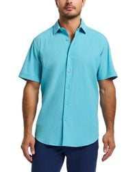 Robert Graham - Thresher Classic Fit Solid Short Sleeve Cotton Seersucker Button-Up Shirt - Lyst