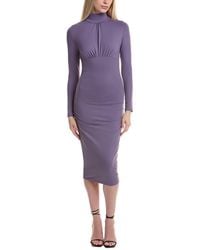 Susana Monaco - Mock Gathered Midi Dress - Lyst