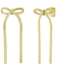 Italian Silver - 14K Plated Dangle Earrings - Lyst