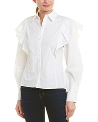 Derek Lam 10 Crosby Ruffle Blouse - White
