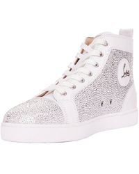 Christian Louboutin - Leather Louis Strass Sneaker (Authentic Pre-Loved) - Lyst