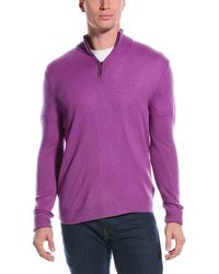 Qi - Cashmere 1/4-zip Pullover - Lyst