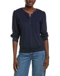 Michael Stars - Sophy Puff Sleeve Henley T-shirt - Lyst