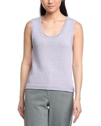 St. John - Scoop Neck Knit Tank - Lyst
