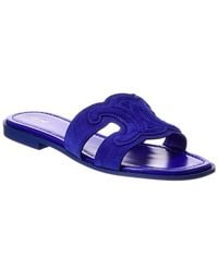 Celine - Marina Triomphe Suede Sandal - Lyst