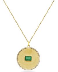 Forever Creations Signature - Collection 14k 1.23 Ct. Tw. Diamond & Emerald Necklace - Lyst
