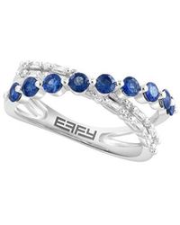 Effy Fine Jewelry - 14K 2.73 Ct. Tw. Diamond & Sapphire Ring - Lyst