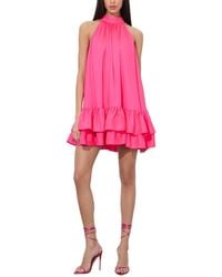 Alice + Olivia - Erna Tie Bk Halter Neck Mini Dress - Lyst