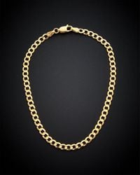 Italian Gold - 14k Miami Curb Chain Bracelet - Lyst