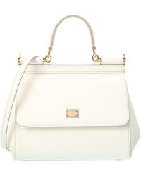Dolce & Gabbana - Sicily Small Leather Satchel - Lyst