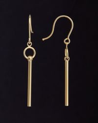 Italian Gold - Fremada 14k Tube Dangle Earrings - Lyst