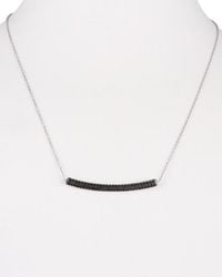 Amorium - Rhodium Plated Cz Necklace - Lyst