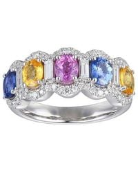 Gregg Ruth - 14K 2.86 Ct. Tw. Diamond & Multi Sapphire Ring - Lyst