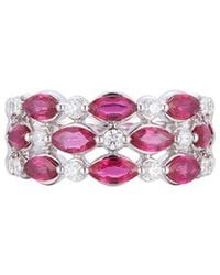 Gregg Ruth - 14K 2.14 Ct. Tw. Diamond & Ruby Band - Lyst
