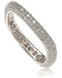 Suzy Levian - Silver Cz Stackable Ring - Lyst