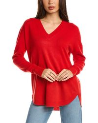 InCashmere - V-neck Cashmere Tunic Sweater - Lyst