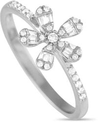 Diamond Select Cuts - 14k 0.20 Ct. Tw. Diamond Flower Ring - Lyst