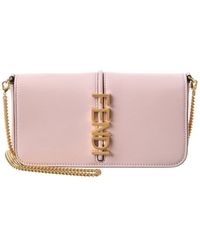 Fendi Graphy Leather Wallet On Chain in Pink | Lyst UK