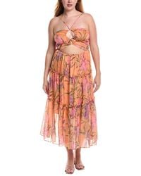 REVERIEE - Tiered Midi Dress - Lyst