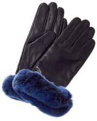 Surell - Accessories Cashmere-lined Leather Gloves - Lyst