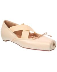 Christian Louboutin - Cassiasticina Satin Ballerina Flat - Lyst