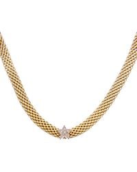 Meshmerise - 18k Rose Gold Vermeil 0.1 Ct. Tw. Diamond Mesh Choker Necklace - Lyst