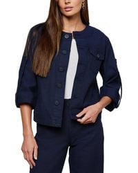 L'Agence - Anouk Collarless Jacket - Lyst