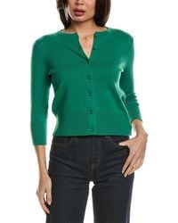 Vince - Novelty Button Wool & Cashmere-Blend Cardigan - Lyst