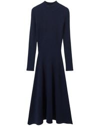 Reiss - Hannah-Plain Fluted Knitted Midi Dress - Lyst
