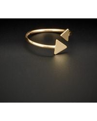 Italian Gold - 14k Double Triangle Open Ring - Lyst