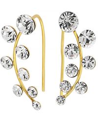 Amorium - 18k Gold Plated Cz Ear Cuffs - Lyst