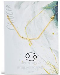 Sterling Forever - 14k Plated Cancer Pendant Necklace - Lyst