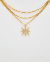 Rachel Reinhardt Jewelry - Star 14k Plated Cz Necklace - Lyst