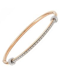 Diamond Select Cuts - Stainless Steel 0.09 Ct. Tw. Diamond Bangle - Lyst