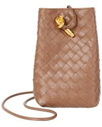 Tiffany & Fred Paris - Handwoven Mini Leather Bucket Bag - Lyst