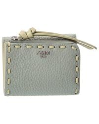 Fendi - Peekaboo Micro Leather Trifold Wallet - Lyst