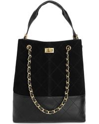 Tiffany & Fred Paris - Suede & Leather Bucket Tote - Lyst