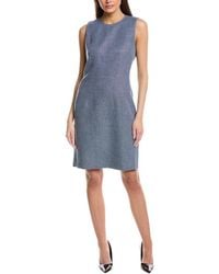 Lafayette 148 New York - Harpson Wool & Linen-Blend Sheath Dress - Lyst