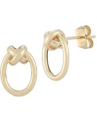 Ember Fine Jewelry - 14k Oval Love Knot Studs - Lyst