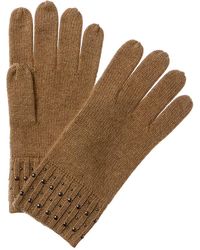 Forte - Basic Studded Cashmere Gloves - Lyst