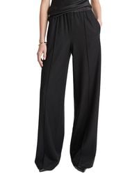 Vince - Mid Rise Satin Combo Pull On Wool-Blend Pant - Lyst