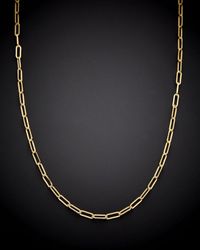 Italian Gold - 18k Paperclip Chain Necklace - Lyst