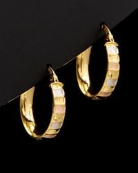 Italian Gold - 14k Tri-tone Ripple Small Hoops - Lyst