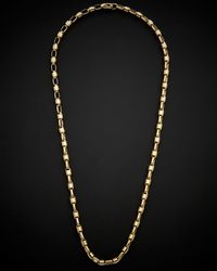Italian Gold - 14k Bullet Link Necklace - Lyst