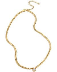 Savvy Cie - 18K Over Cz Necklace - Lyst