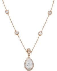 Diana M. Jewels - Diana M. 14K Rose 12.25 Ct. Tw. Lab-Grown Diamond Pendant Necklace - Lyst
