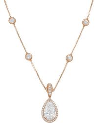 Diana M. Jewels - Diana M. 14K Rose 12.25 Ct. Tw. Lab-Grown Diamond Pendant Necklace - Lyst