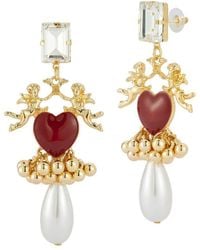 Sphera Milano - Plated Heart Earrings - Lyst