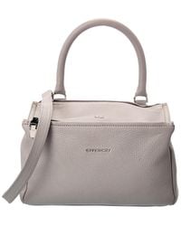 Givenchy Pandora Small Leather Shoulder Bag - Gray