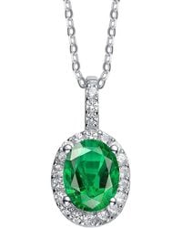 Genevive Jewelry - Silver Cz Pendant Earrings - Lyst